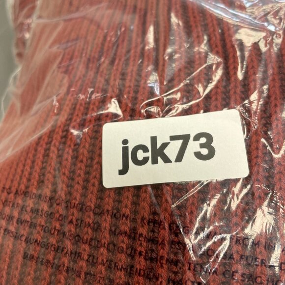 NEW Lands' End Drifter Men's L Ribbed Cotton Sweater Rust Red Mock Neck - Picture 13 of 13